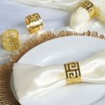Alluring Gold Plated Napkin Ring (Greek Key Pattern) (Copy)