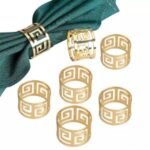 Alluring Gold Plated Napkin Ring (Greek Key Pattern) (Copy) - Image 3